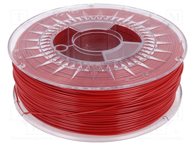 Filament: PET-G; 1.75mm; red; 220÷250°C; 1kg; ±0,05mm