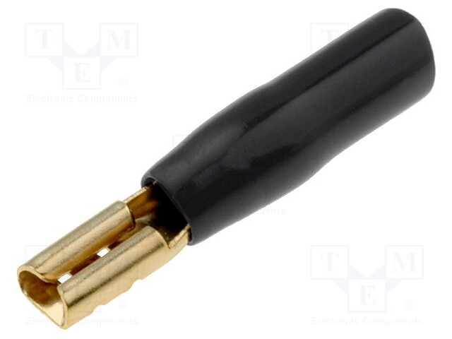 Terminal: flat; 2.8mm; gold-plated; insulated; black; female