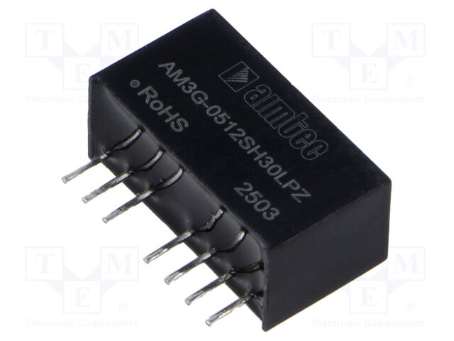 Converter: DC/DC; 3W; Uin: 4.5÷9V; Uout: 12VDC; Iout: 208mA; SIP8; THT