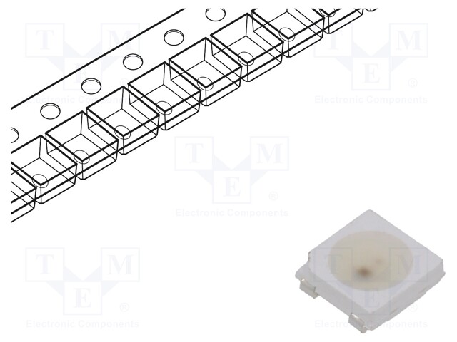 LED; SMD; 5550,PLCC4; RGB; 5.5x5mm; 1.8÷2.4/2.8÷3.4/2.8÷3.4V