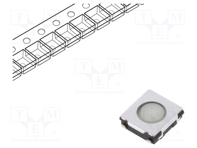Microswitch TACT; SPST; Pos: 2; 0.02A/15VDC; SMT; none; 0.5N; 2mm