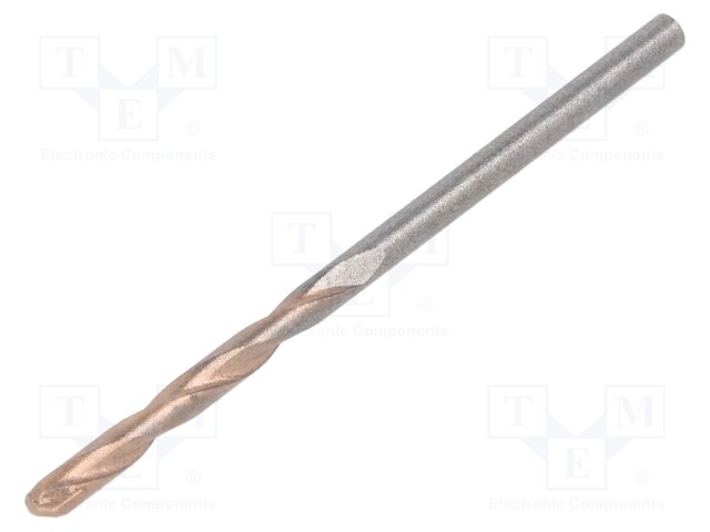 Drill bit; for concrete; Ø: 3mm; L: 60mm; steel; cemented carbide