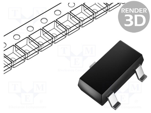 Transistor: NPN; bipolar; Darlington; 30V; 0.3A; 300mW; SOT23