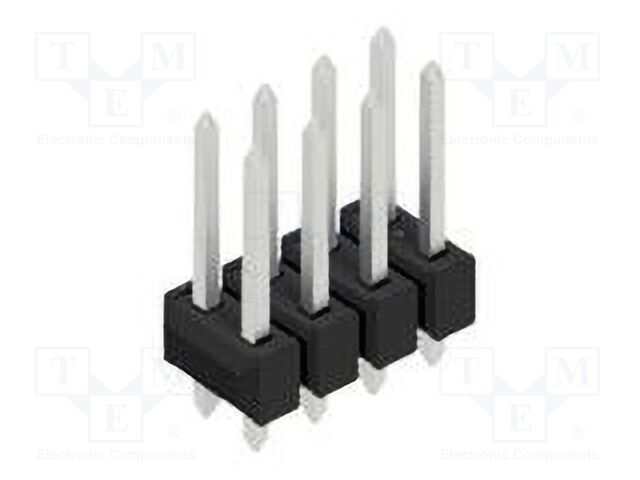 Connector: pin strips; pin header; male; PIN: 8; 2.54mm; THT; 2x4