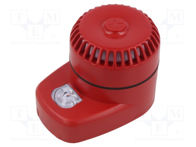 Signaller: lighting-sound; siren,flashing light; LED; red; IP65