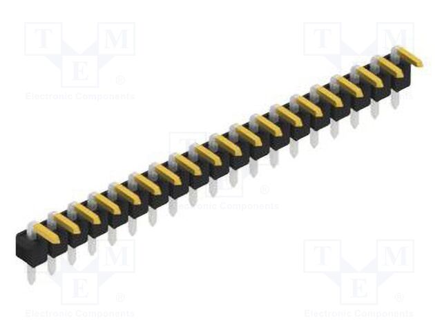 Connector: pin strips; pin header; male; PIN: 19; 2.54mm; THT; 1x19