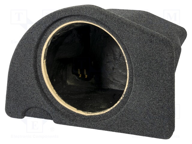 Car loudspeaker enclosure; MDF; black melange; textil; 15l; 250mm