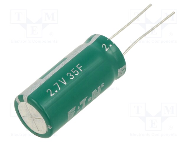 Supercapacitor; THT; 35F; 2.7VDC; -10÷30%; Body dim: Ø16x38mm; 24mΩ