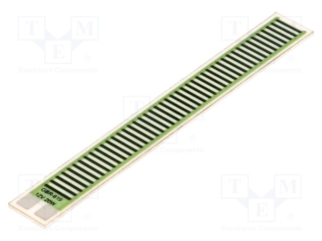 Resistor: thick film; heating; glued; 7.2Ω; 20W; 76.2x9.53x1mm