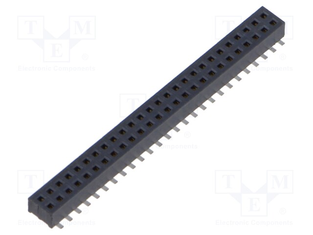 Connector: pin strips; female; PIN: 52; 1.27mm; gold-plated; SMT