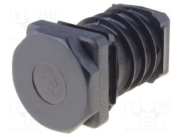 Plugs; for profiles; Body: black; H: 34mm; Mat: polyamide; L: 25mm