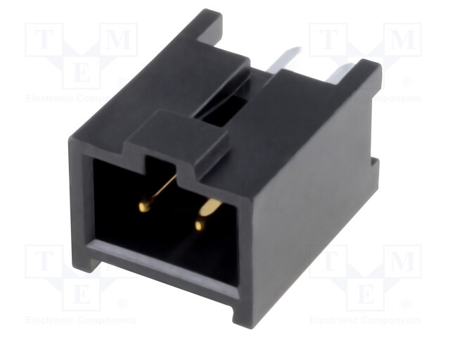 Socket; IDC; male; PIN: 2; straight; THT; gold-plated; 2.54mm