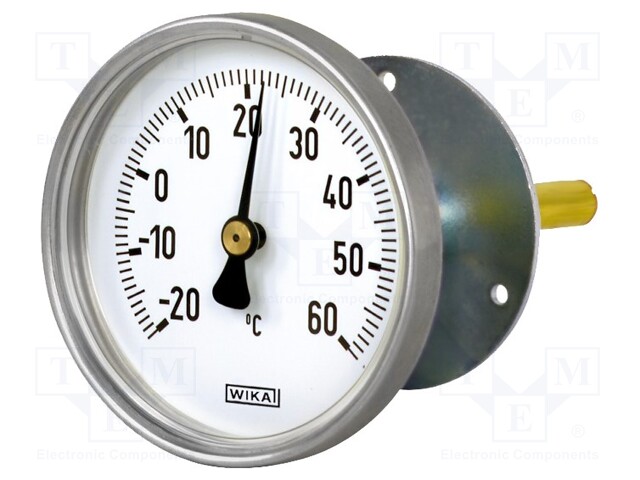 Meter: bimetal thermometer; 0÷80°C; Probe l: 100mm; Ø: 80mm
