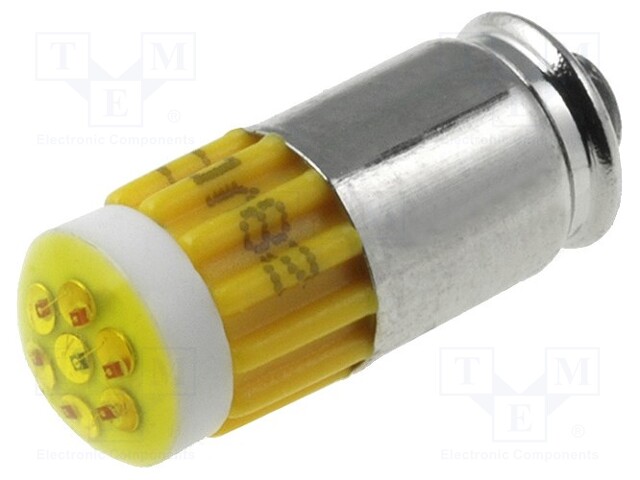 LED lamp; yellow; S5,7s; 28V; No.of diodes: 7; 140°