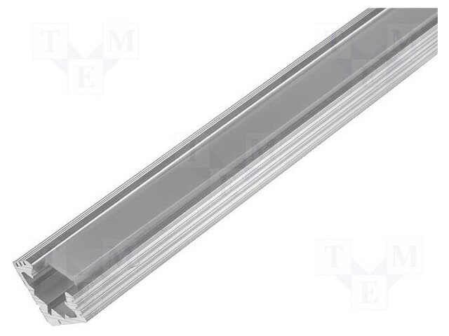 Profiles for LED modules; transparent; angular; L: 2m; aluminium