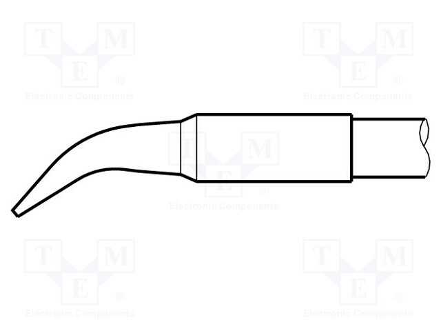 Tip; bent chisel; 1.8x0.8mm; longlife