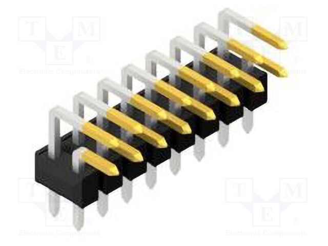 Connector: pin strips; pin header; male; PIN: 16; 2.54mm; THT; 2x8