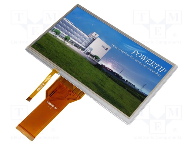 Display: TFT; 7"; 800x480; Illumin: LED; Dim: 164.9x100x4.95mm