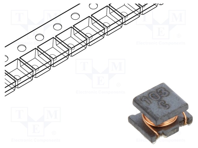 Inductor: wire; SMD; 10uH; 500mA; 0.4Ω; -40÷85°C; ±10%; 8200