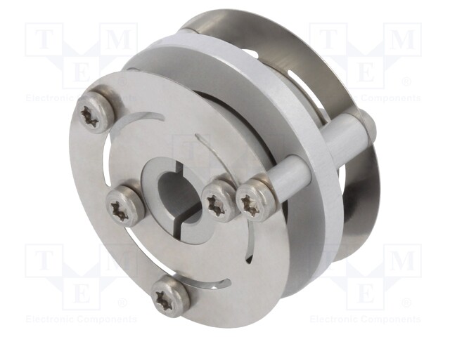 Coupling; Ø1: 6mm; Ø2: 6mm; Mat: aluminium,stainless steel