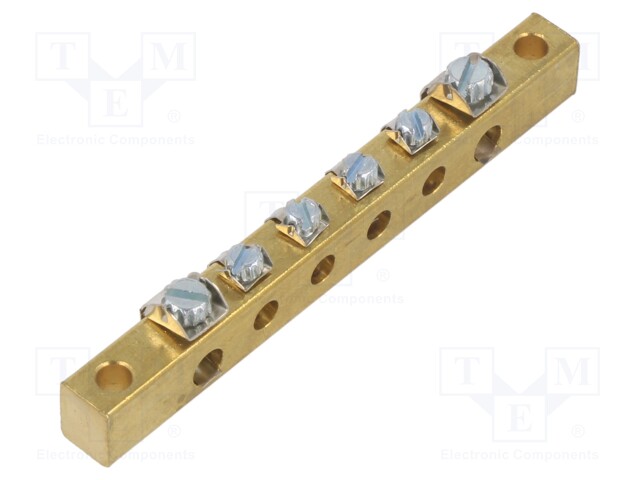 Terminal block; screw terminal; 4mm2,10mm2; ways: 1; terminals: 6