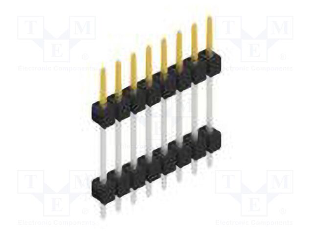 Connector: pin strips; pin header; male; PIN: 8; 2.54mm; THT; 1x8