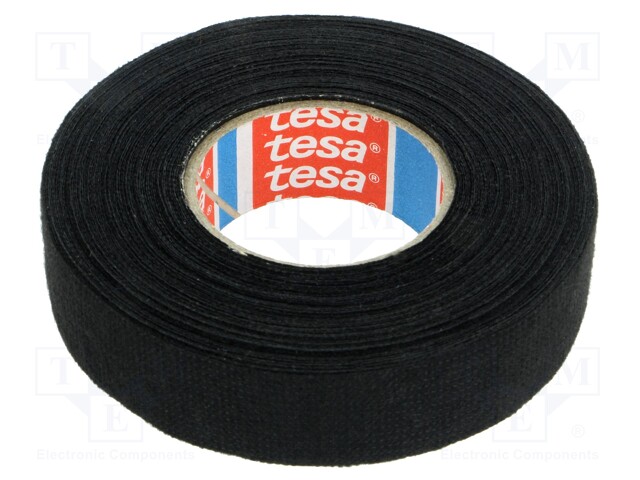 Fabric tape; PET wool; W: 19mm; L: 15m; black