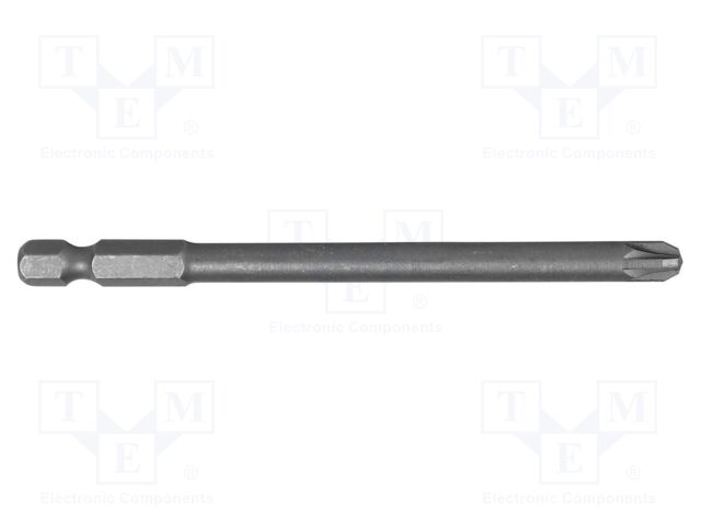 Screwdriver bit; Pozidriv®; PZ3; Overall len: 100mm; 2pcs.
