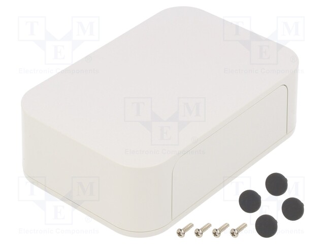 Enclosure: with panel; PF; X: 125mm; Y: 85mm; Z: 35mm; ABS; white; IP40
