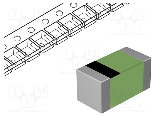 High Frequency Inductor, 2.7 nH, LQG15HN_02 Series, 800 mA, 0402 [1005 Metric], Multilayer, 0.1 ohm