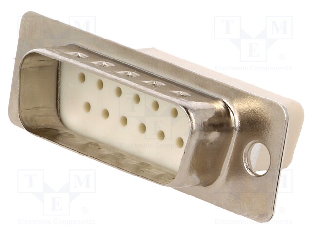 D-Sub; PIN: 15; plug; male; w/o contacts; for cable; 250V; white