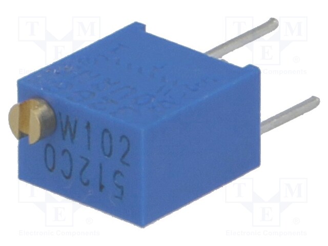 Potentiometer: mounting; multiturn; 1kΩ; 250mW; ±10%; linear