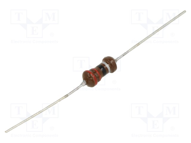 Inductor: wire; THT; 22uH; 1.1A; 350mΩ; Ø5.2x12mm; ±20%; 12MHz