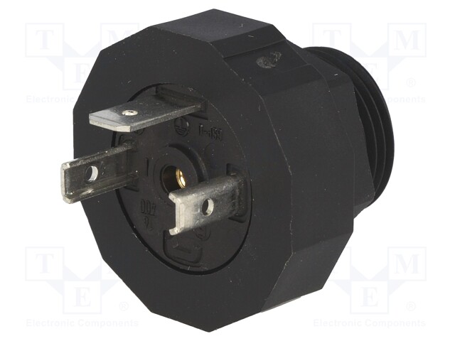 Connector: valve connector; socket; form A; 18mm; male; PIN: 3; 16A