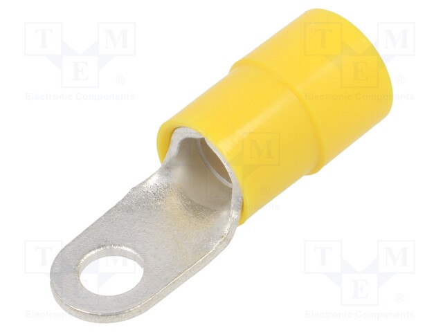 Tip: ring; M6; Ø: 6.5mm; 25mm2; crimped; for cable; insulated; tinned