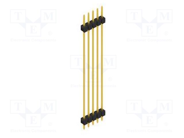 Connector: pin strips; pin header; male; PIN: 5; 2.54mm; THT; 1x5