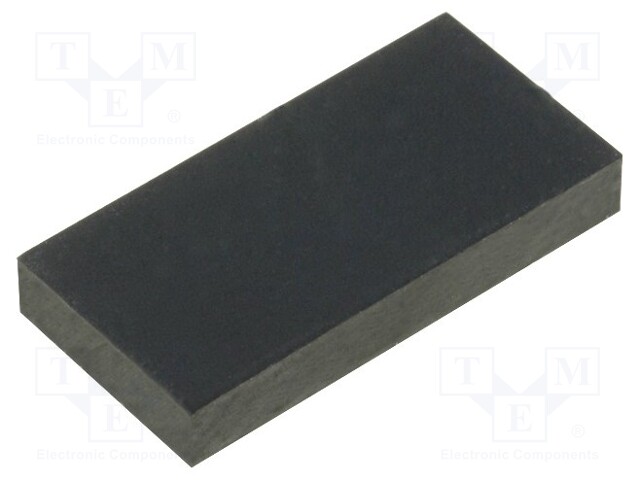 Self-adhesive foot; H: 3mm; black; rubber; W: 18mm; L: 9mm