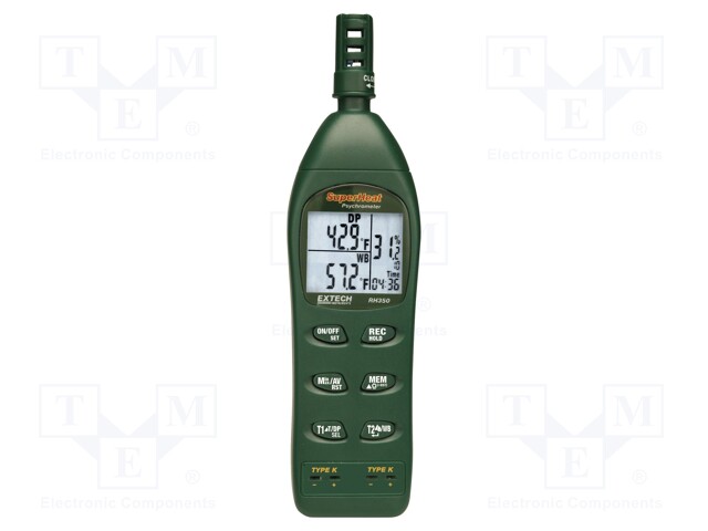 Psychrometer; LCD; 10÷90%RH; 0.1%RH; Temp: -20÷50°C; Accuracy: ±1°C