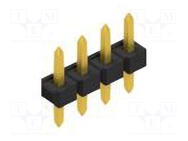 Connector: pin strips; pin header; male; PIN: 4; 2.54mm; THT; 1x4