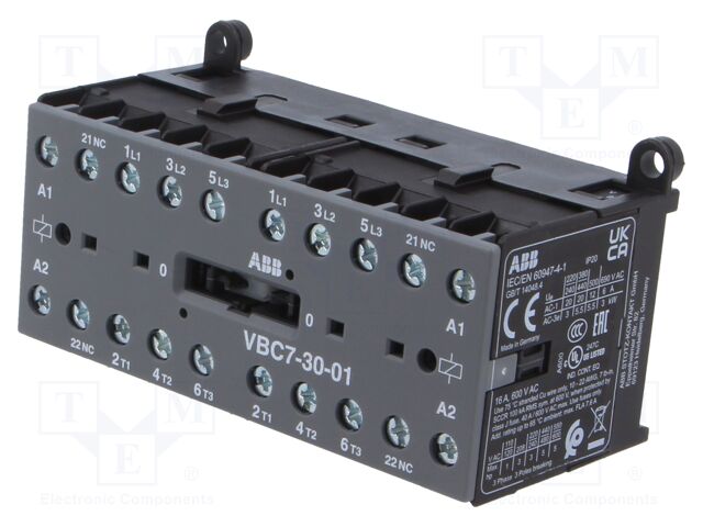 Contactor: 3-pole reversing; NO x3; Auxiliary contacts: NC; 24VDC