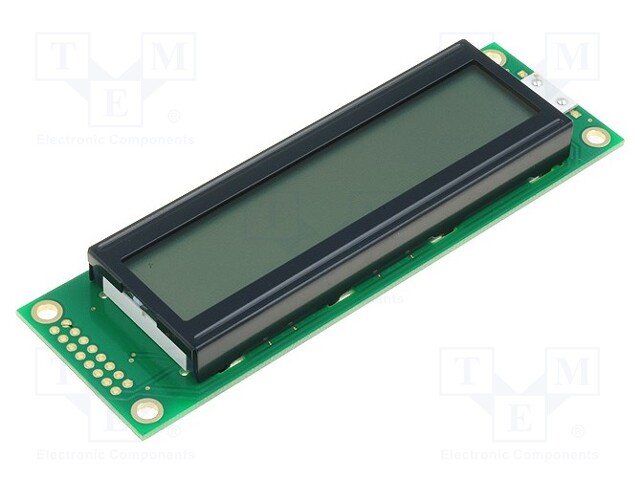 Display: LCD; alphanumeric; FSTN Positive; 20x2; gray; LED; PIN: 16