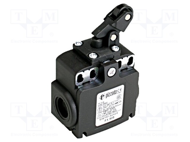 Limit switch; plastic roller Ø14mm; NO + NC; 10A; max.500VAC