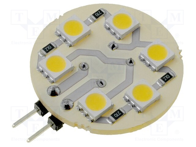 Module: LED; 1.44W; 84(typ)lm; Colour: warm white; 12VDC; Cap: G4