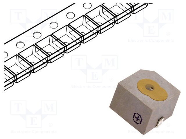 Sound transducer: elektromagnetic alarm; SMD; 2400Hz; 40mA; 47Ω