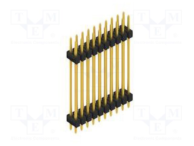 Connector: pin strips; pin header; male; PIN: 20; 2.54mm; THT; 2x10