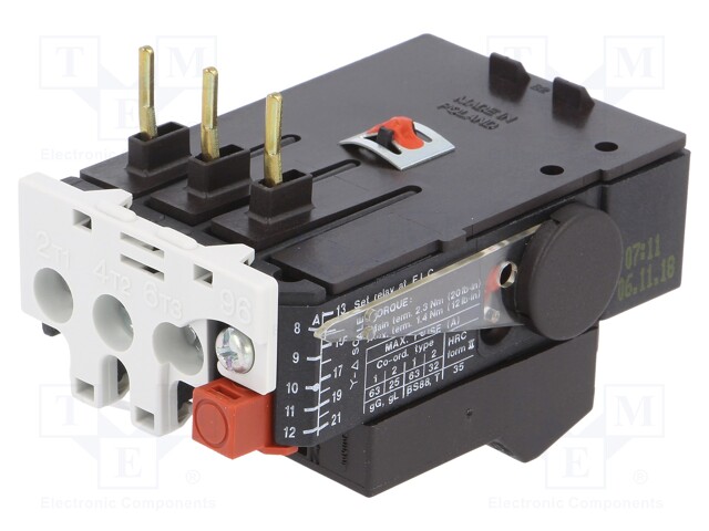 Thermal relay; Leads: screw terminals; 8÷12A; -5÷40°C