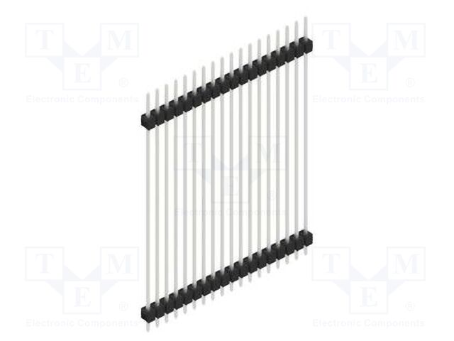Connector: pin strips; pin header; male; PIN: 18; 2.54mm; THT; 1x18