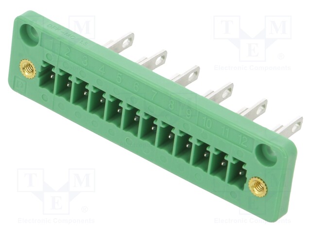 Pluggable terminal block; 3.81mm; ways: 12; straight; socket; male