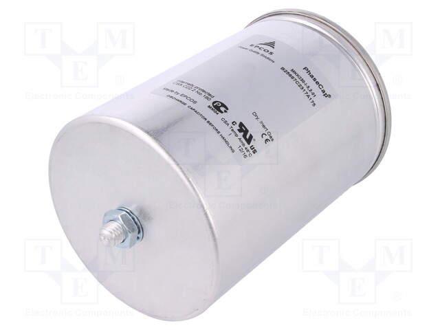 Capacitor: polypropylene; one phase; 6.9kVAR; 19A; Ø116x164mm