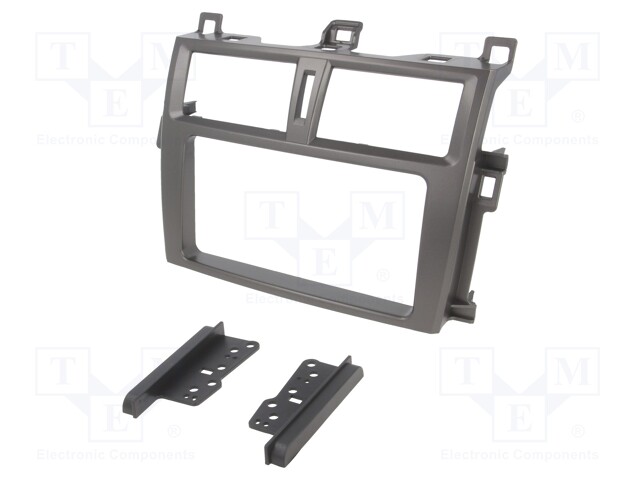 Radio mounting frame; Subaru,Toyota; 2 DIN; dark grey